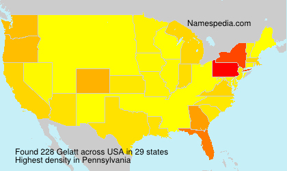 Surname Gelatt in USA Surname Gelatt in USA