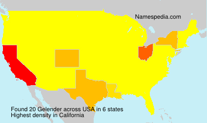 Surname Gelender in USA Surname Gelender in USA