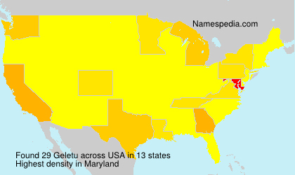 Surname Geletu in USA Surname Geletu in USA