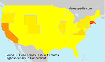 Surname Gello in USA Surname Gello in USA