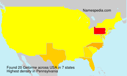 Surname Gelorme in USA Surname Gelorme in USA