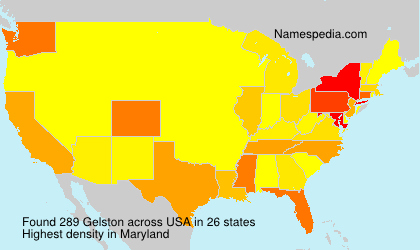 Surname Gelston in USA Surname Gelston in USA