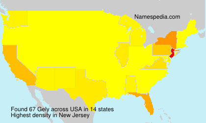 Surname Gely in USA Surname Gely in USA