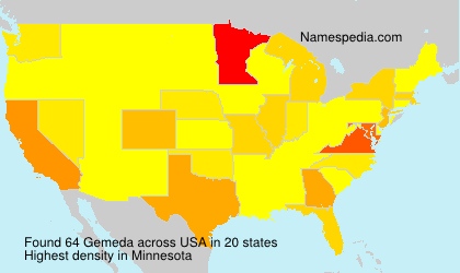 Surname Gemeda in USA Surname Gemeda in USA