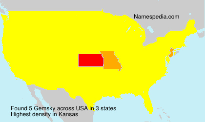 Surname Gemsky in USA Surname Gemsky in USA