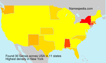 Surname Genas in USA Surname Genas in USA