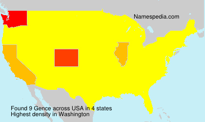 Surname Gence in USA Surname Gence in USA