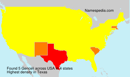Surname Genceli in USA Surname Genceli in USA