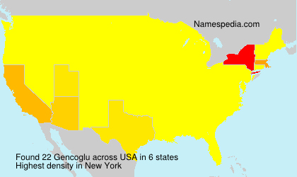 Surname Gencoglu in USA Surname Gencoglu in USA