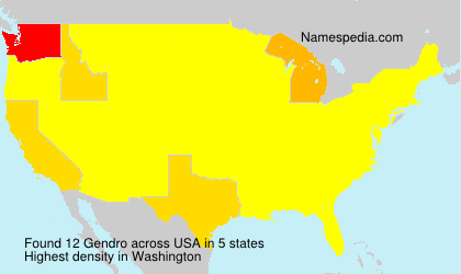 Surname Gendro in USA Surname Gendro in USA