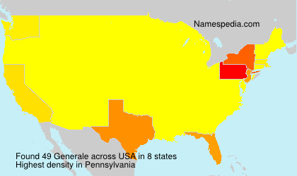 Surname Generale in USA Surname Generale in USA