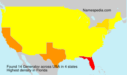 Surname Generalov in USA Surname Generalov in USA