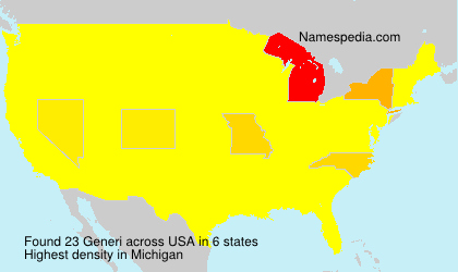 Surname Generi in USA Surname Generi in USA