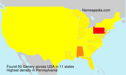 Surname Genery in USA Surname Genery in USA