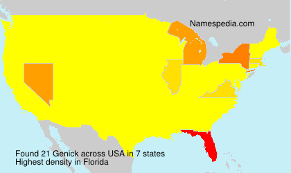 Surname Genick in USA Surname Genick in USA