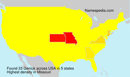Surname Geniuk in USA Surname Geniuk in USA