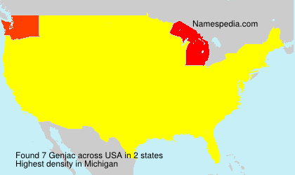 Surname Genjac in USA Surname Genjac in USA