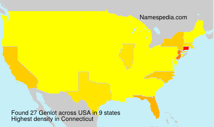 Surname Genlot in USA