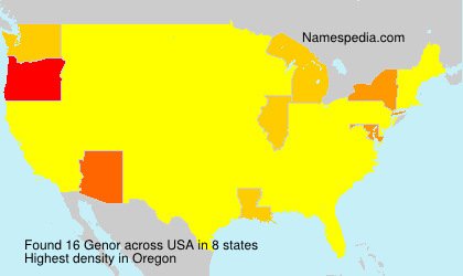 Surname Genor in USA Surname Genor in USA