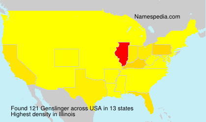 Surname Genslinger in USA Surname Genslinger in USA