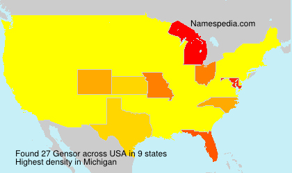 Surname Gensor in USA Surname Gensor in USA