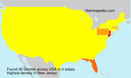 Surname Gentek in USA Surname Gentek in USA