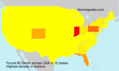 Surname Genth in USA Surname Genth in USA