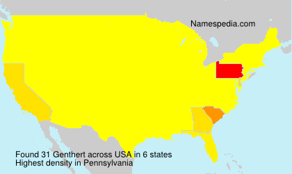 Surname Genthert in USA Surname Genthert in USA