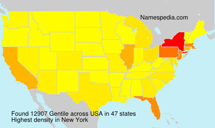 Surname Gentile in USA Surname Gentile in USA