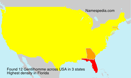 Surname Gentilhomme in USA Surname Gentilhomme in USA