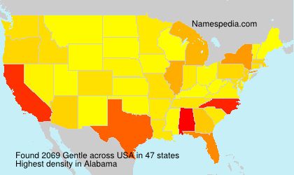 Surname Gentle in USA Surname Gentle in USA