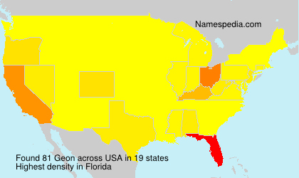Surname Geon in USA Surname Geon in USA