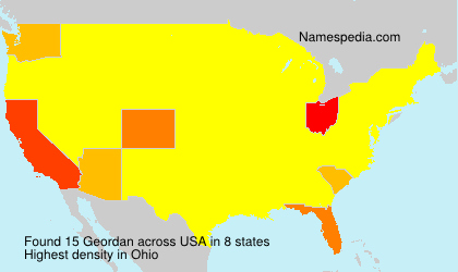 Surname Geordan in USA Surname Geordan in USA