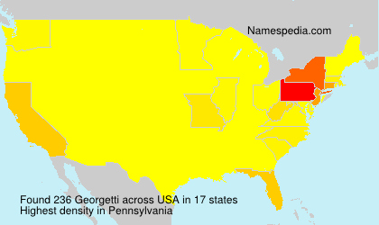 Surname Georgetti in USA Surname Georgetti in USA