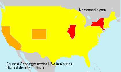 Surname Geppinger in USA Surname Geppinger in USA
