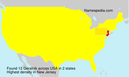 Surname Geralnik in USA
