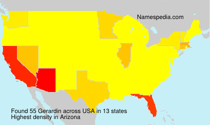 Surname Gerardin in USA Surname Gerardin in USA