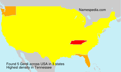 Surname Gerdi in USA Surname Gerdi in USA