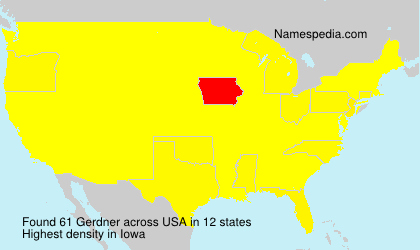 Surname Gerdner in USA Surname Gerdner in USA