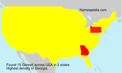 Surname Geresti in USA