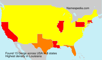 Surname Gerge in USA Surname Gerge in USA