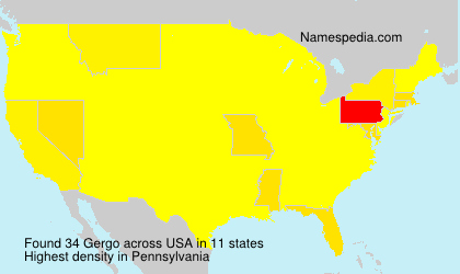 Surname Gergo in USA Surname Gergo in USA