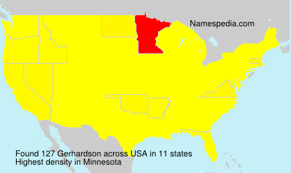 Surname Gerhardson in USA Surname Gerhardson in USA