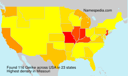 Surname Gerike in USA Surname Gerike in USA