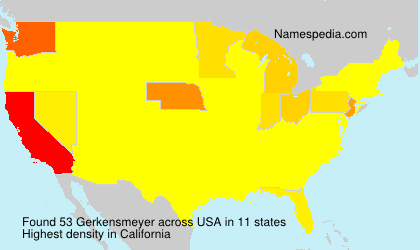 Surname Gerkensmeyer in USA Surname Gerkensmeyer in USA