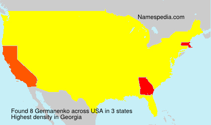 Surname Germanenko in USA Surname Germanenko in USA