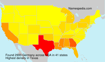 Surname Germany in USA Surname Germany in USA