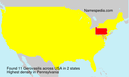 Surname Gerovasilis in USA Surname Gerovasilis in USA