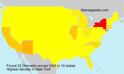 Surname Gerowitz in USA Surname Gerowitz in USA