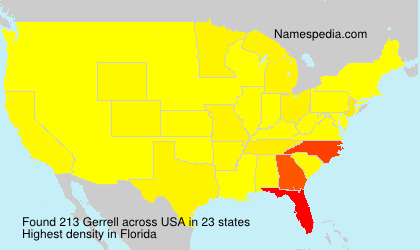 Surname Gerrell in USA Surname Gerrell in USA